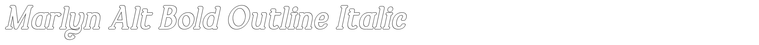 Marlyn Alt Bold Outline Italic
